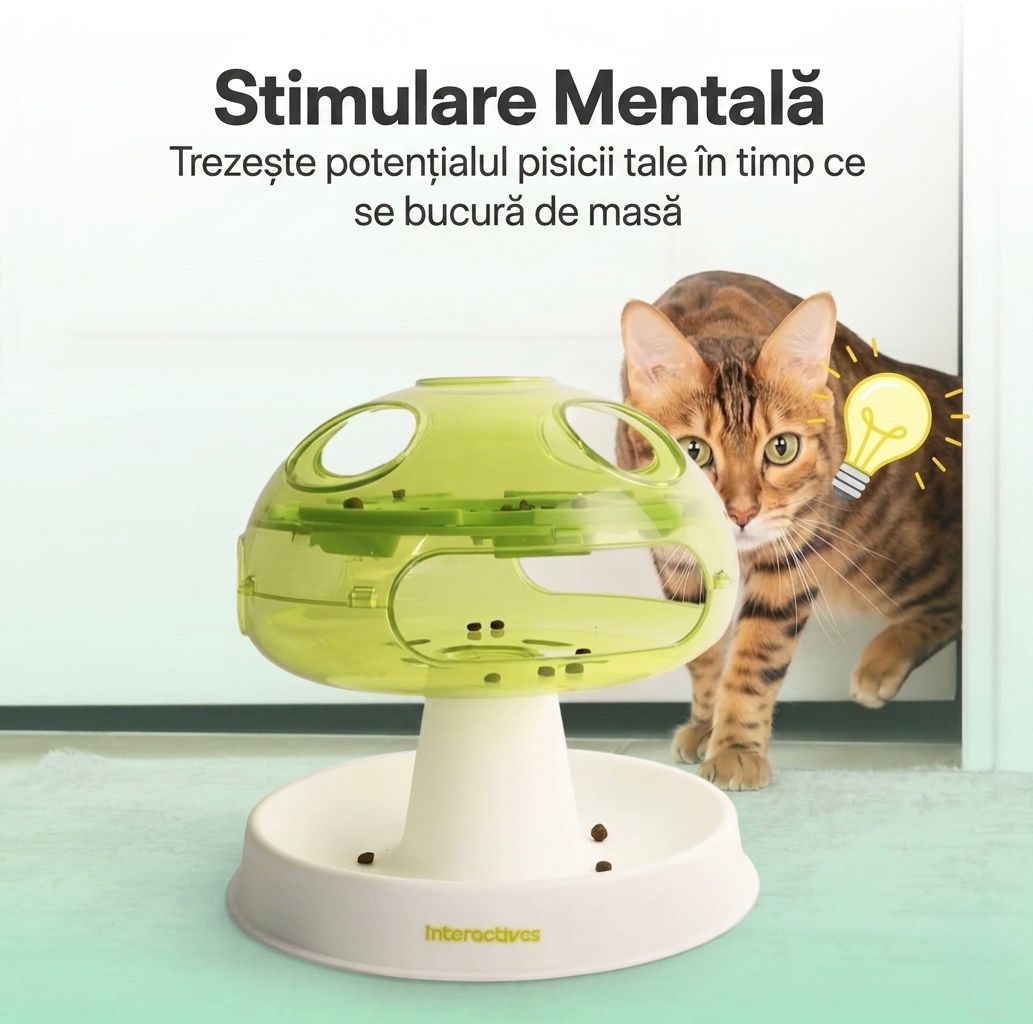 Hrănitor interactiv 2 în 1: Hrană și Joacă