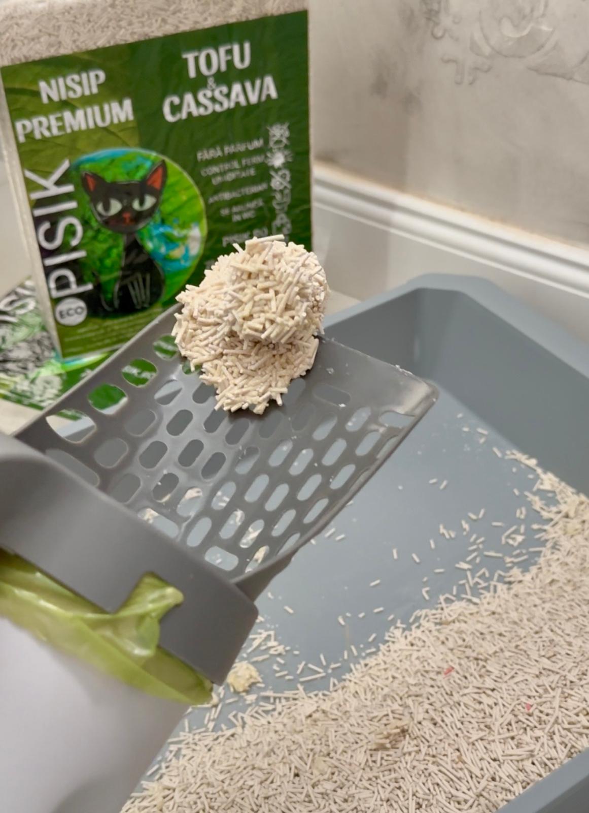 Nisip pentru Pisici Tofu & Cassava 7L – Fără Praf, Fără Parfum și Biodegradabil | PISIK